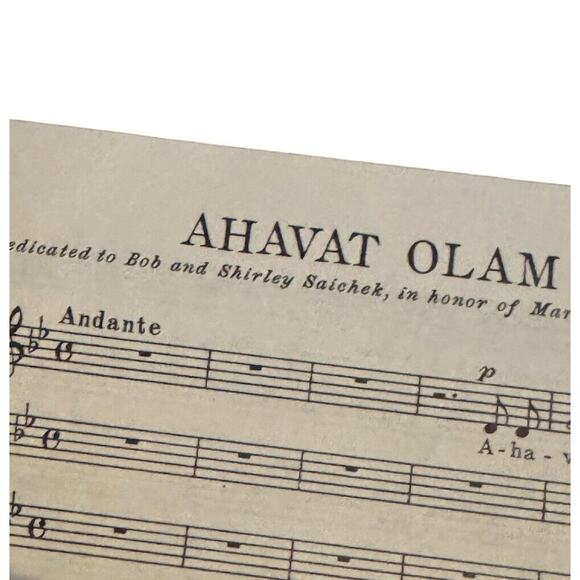 Jewish Sheet Music (2) Cantor Choir Organ Sim Sholom Ahavat Olam Max Janowski - Picture 5 of 8